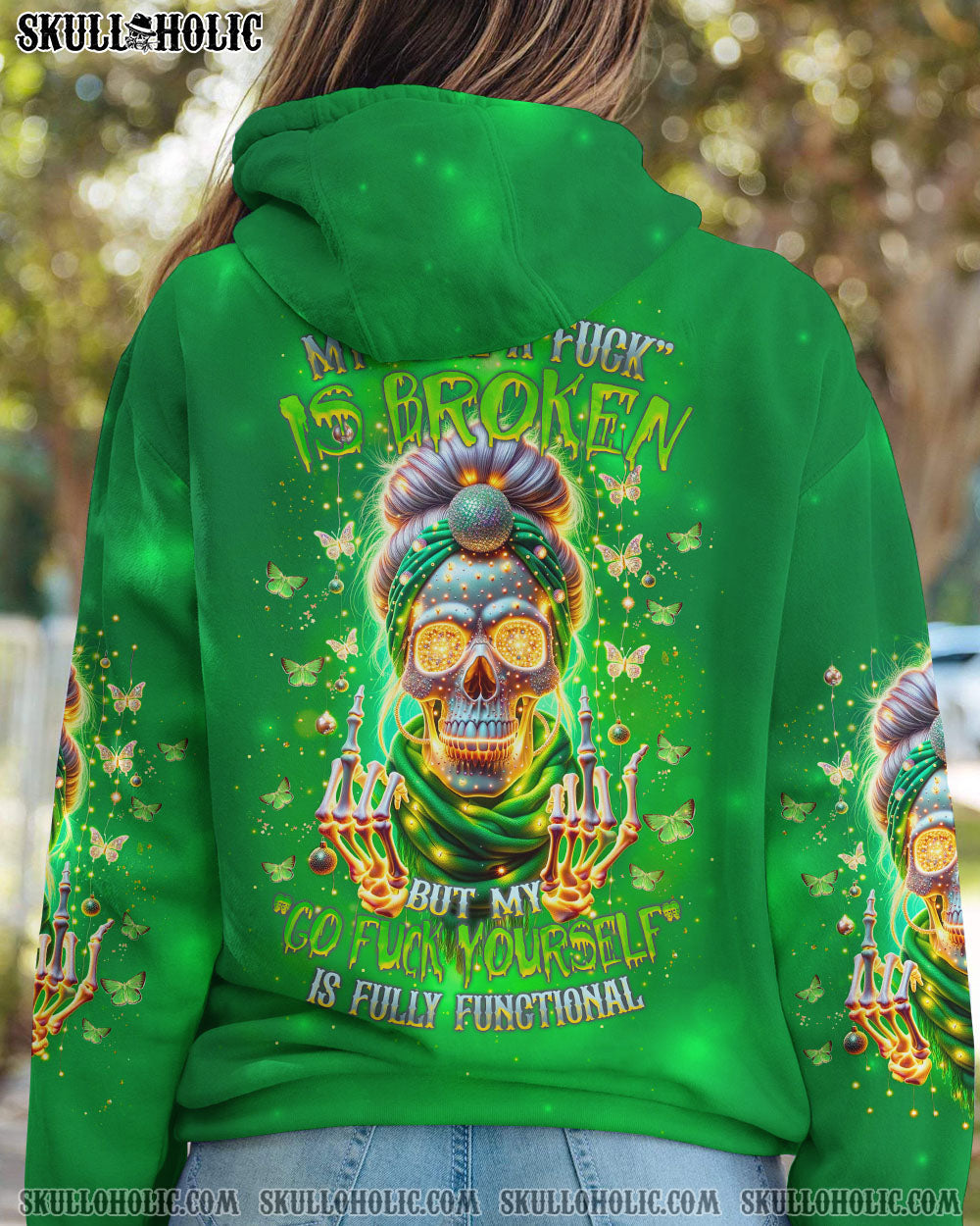 BLISSCORNERS I'M A B DON'T TRY ME ROSE MESSY BUN ALL OVER PRINT
