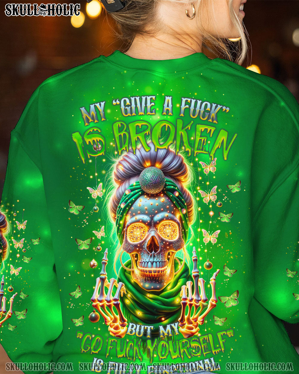 BLISSCORNERS I'M A B DON'T TRY ME ROSE MESSY BUN ALL OVER PRINT