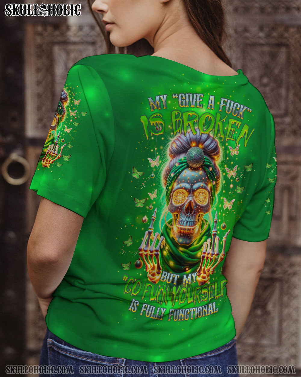 BLISSCORNERS I'M A B DON'T TRY ME ROSE MESSY BUN ALL OVER PRINT