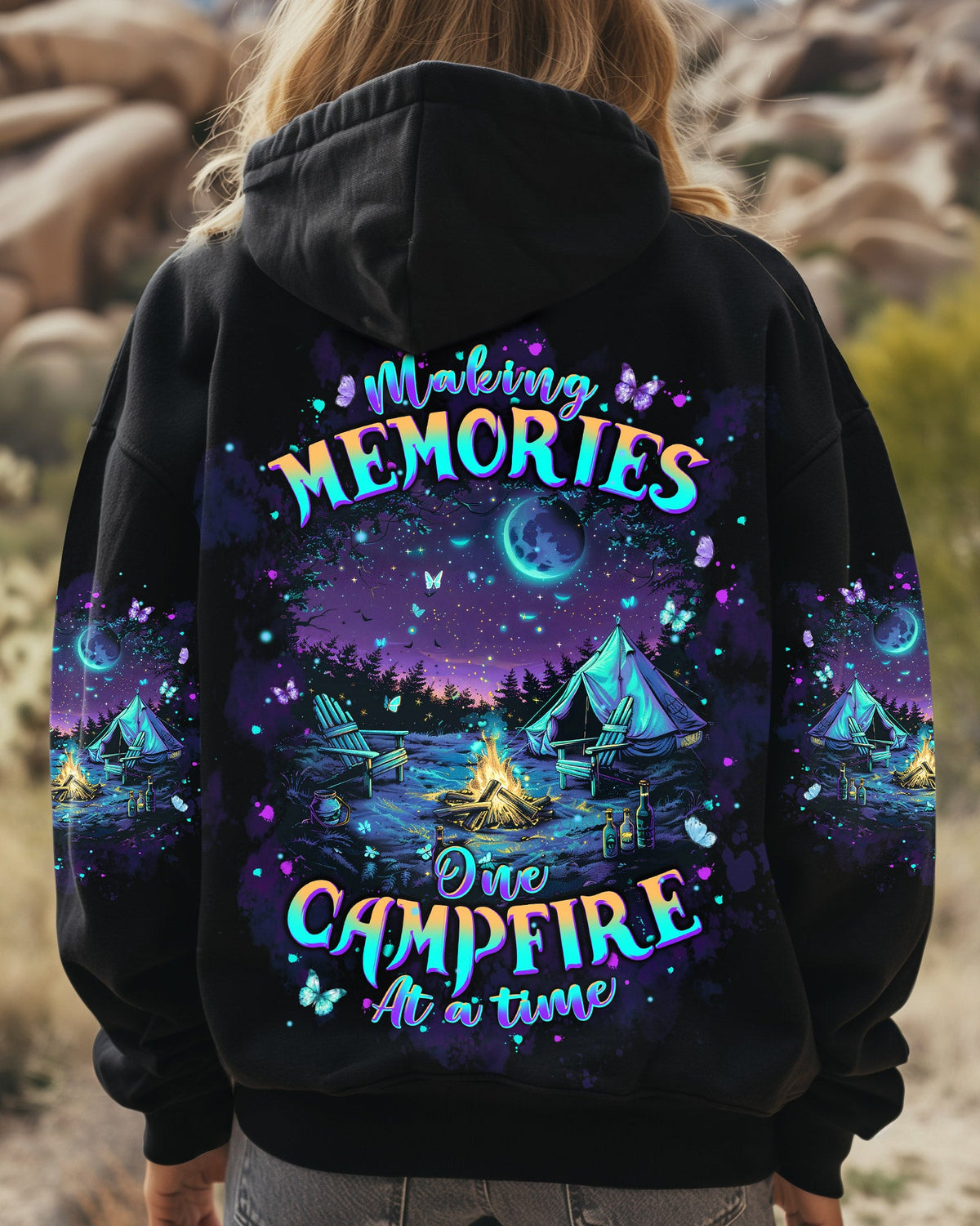 BLISSCORNERS MAKING MEMORIES ONE CAMPFIRE AT A TIME ALL OVER PRINT