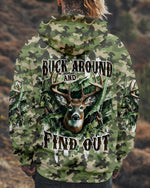 BLISSCORNERS BUCK AROUND AND FIND OUT DEER HUNTING ALL OVER PRINT