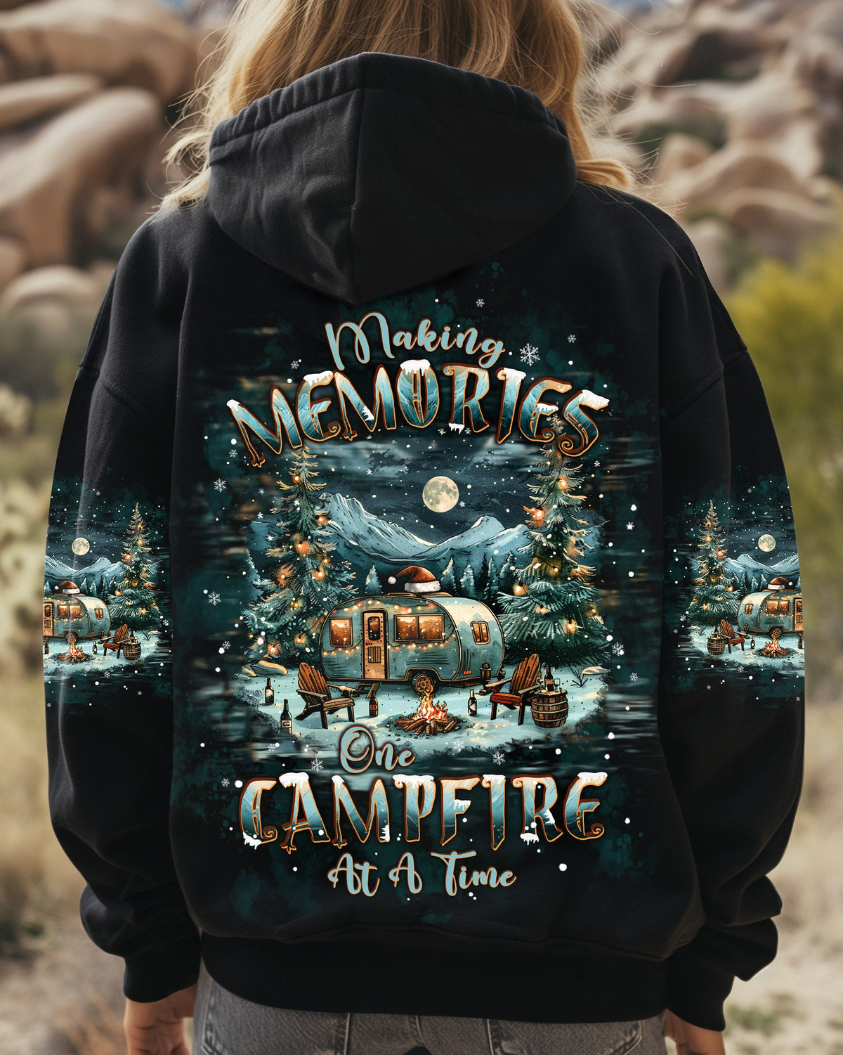 BLISSCORNERS MAKING MEMORIES ONE CAMPFIRE AT A TIME  CHRISTMAS ALL OVER PRINT