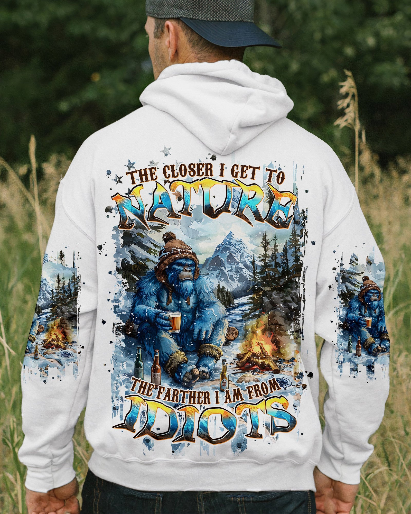 BLISSCORNERS THE CLOSER I GET TO NATURE BIGFOOT ALL OVER PRINT