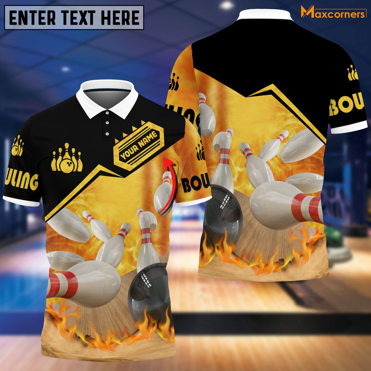 Blisscorners Custom Bowling Personalized Name 3D Shirt