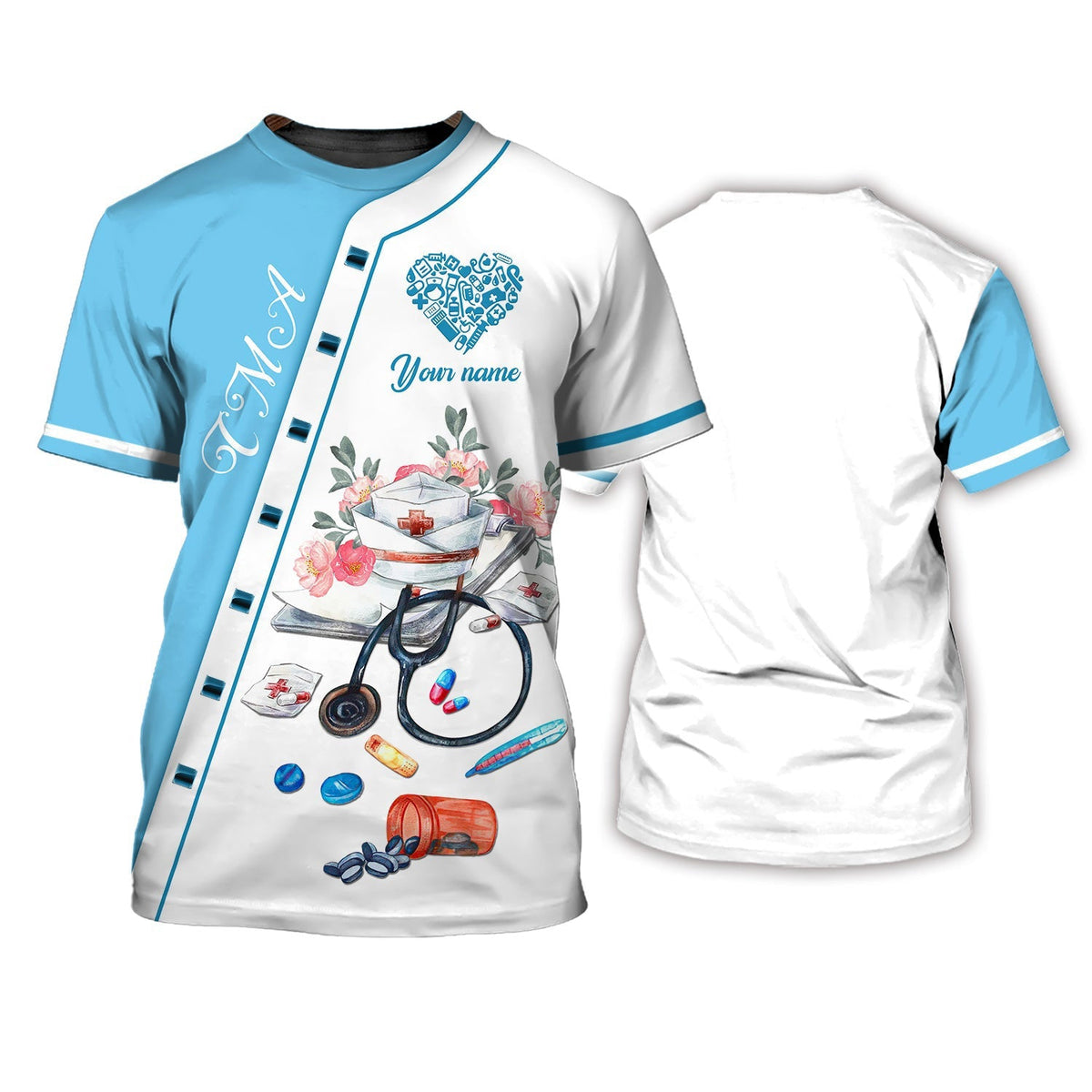 Blisscorners Custom Cma Life 3D T Shirt Nursing Painting 3D All Over Print Shirt Men Women