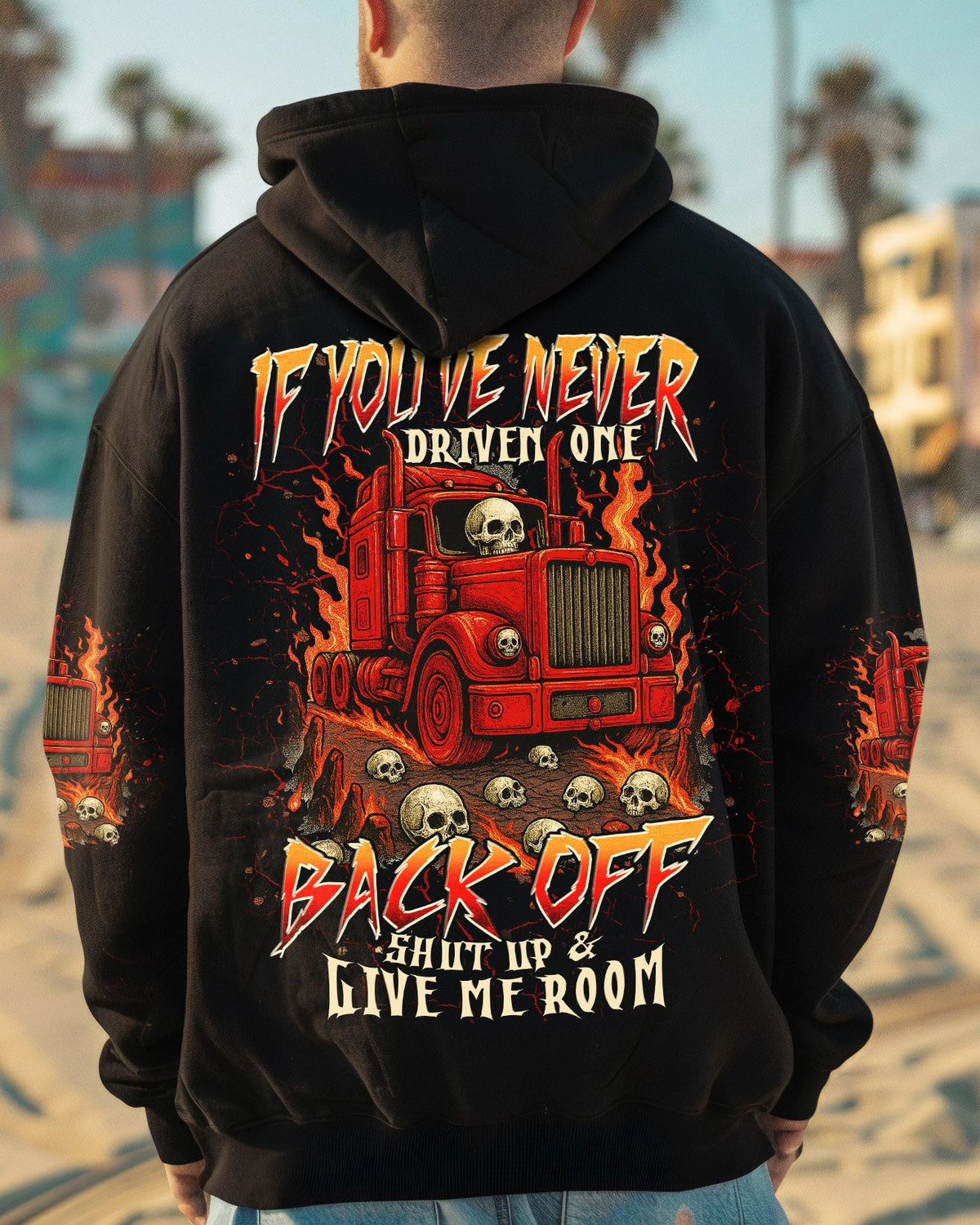 BLISSCORNERS I AM A TRUCKER SKULL ALL OVER PRINT