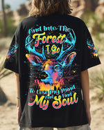 BLISSCORNERS AND INTO THE FOREST I GO DEER ALL OVER PRINT