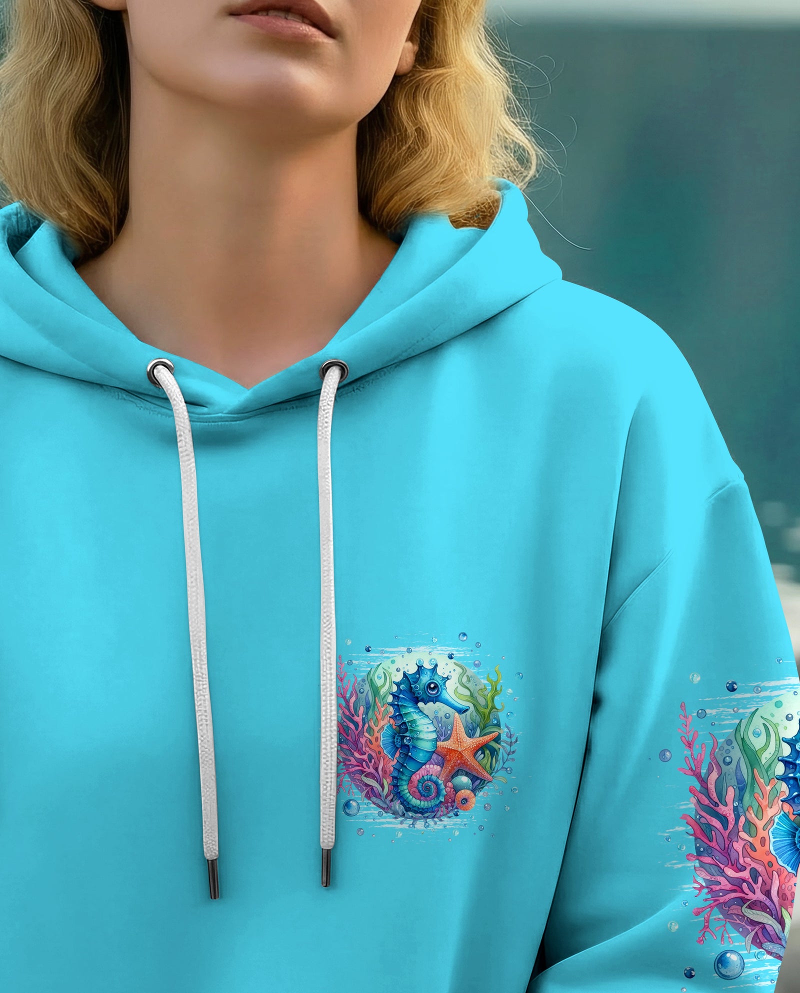 BLISSCORNERS SALTWATER HEALS EVERYTHING SEAHORSE ALL OVER PRINT