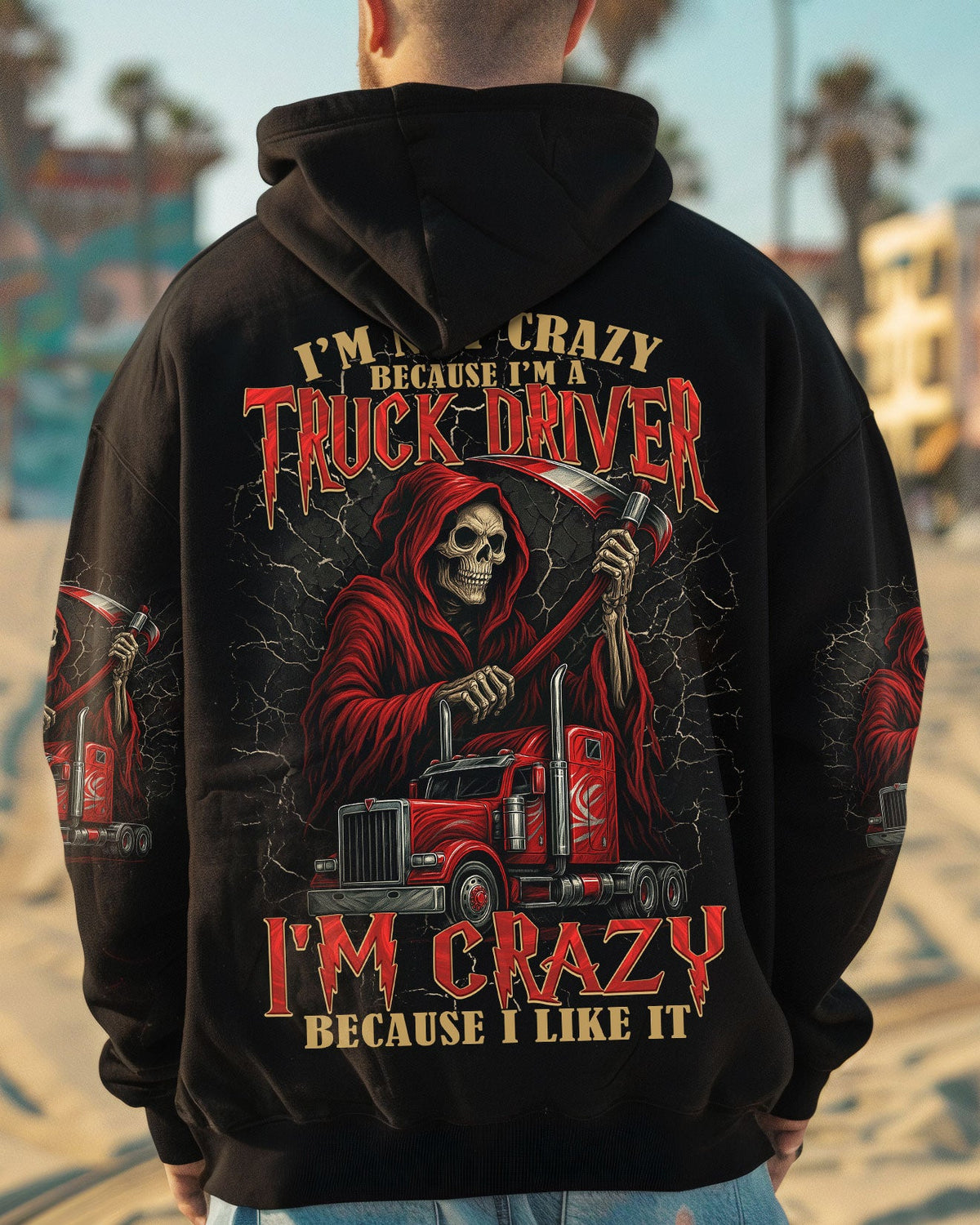 BLISSCORNERS KEEP ON TRUCKIN' SKULL ALL OVER PRINT
