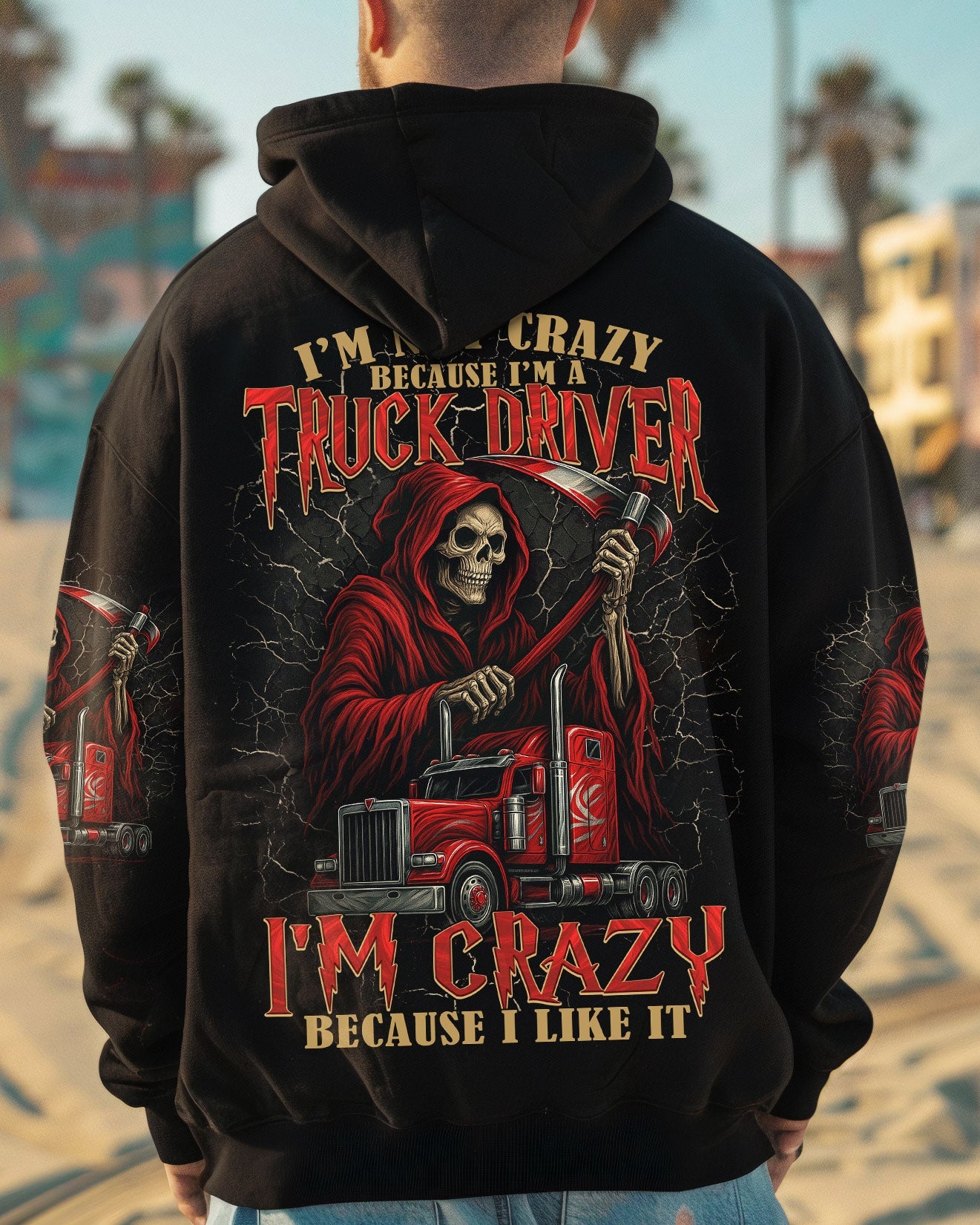 BLISSCORNERS KEEP ON TRUCKIN' SKULL ALL OVER PRINT