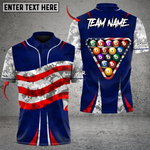 Blisscorners Billiards American Power Triangle Personalized Name 3D Unisex Shirt