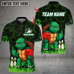 Blisscorners Bowling Cool Turtle Personalized Name 3D Unisex Shirt