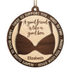 Close To Your Heart - Bestie Personalized Custom Ornament - Wood Round Shaped - Christmas Gift For Best Friends, BFF, Sisters