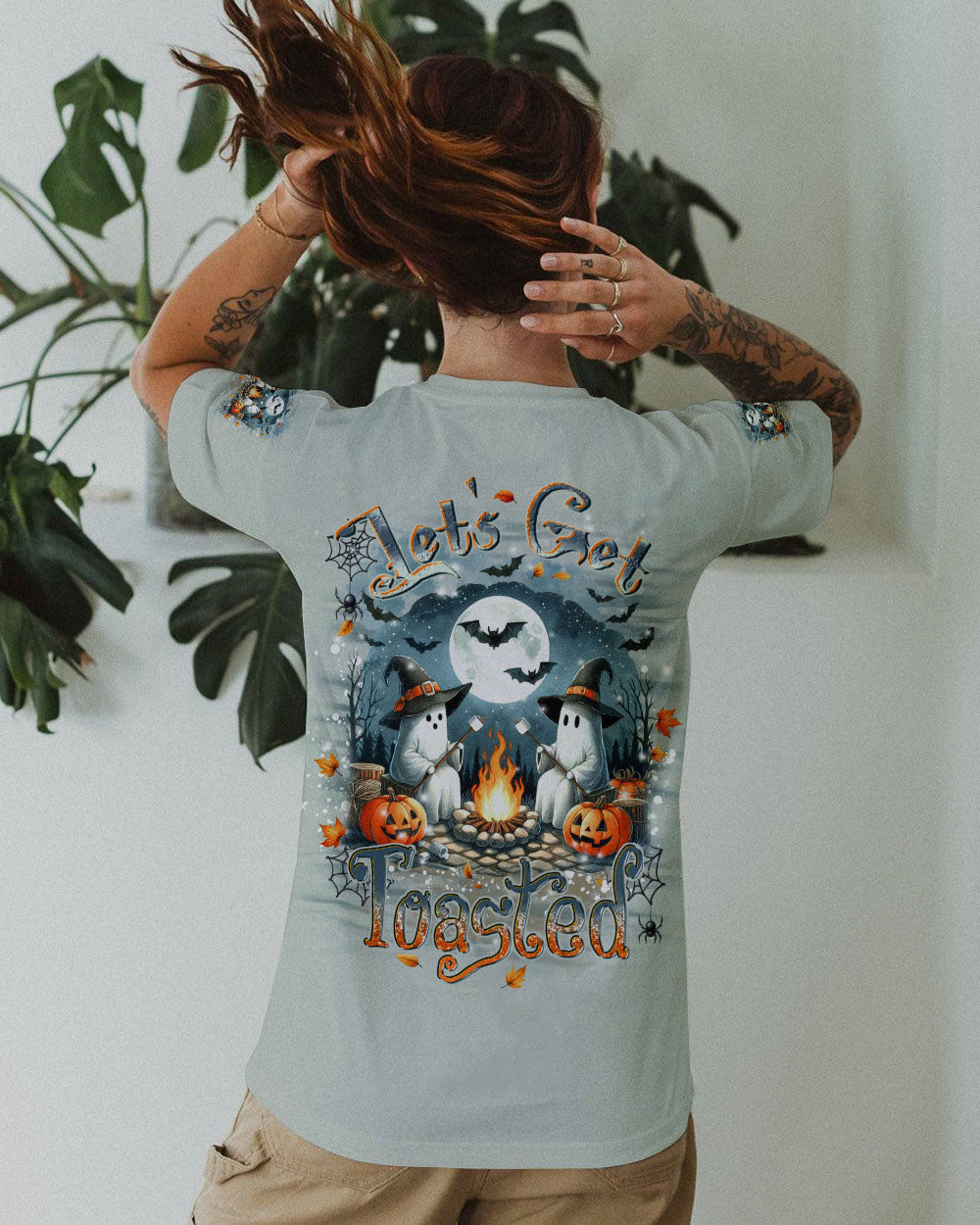 BLISSCORNERS LET'S GET TOASTED BOOS HALLOWEEN ALL OVER PRINT