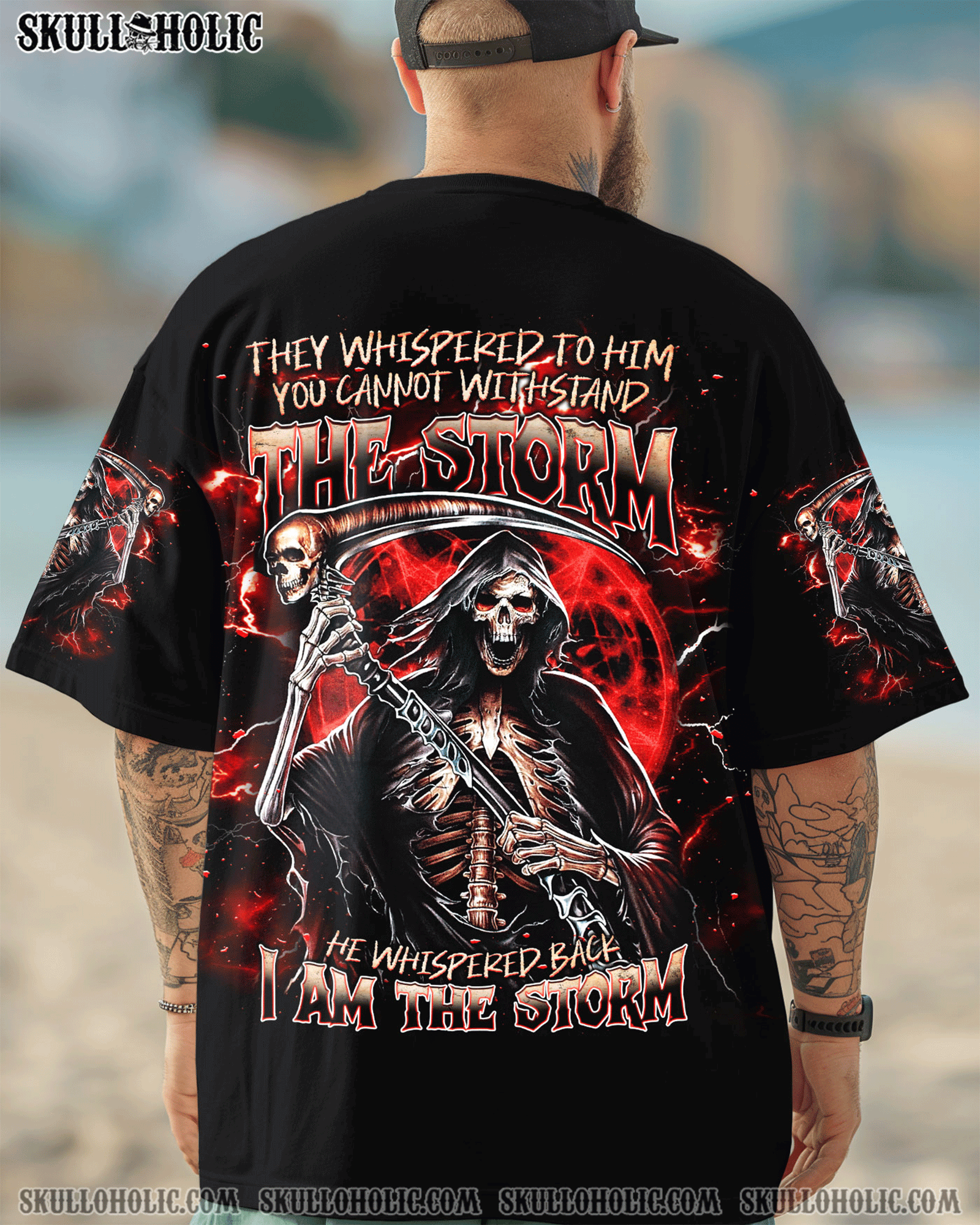 BLISSCORNERS I AM THE STORM REAPER SKULL ALL OVER PRINT