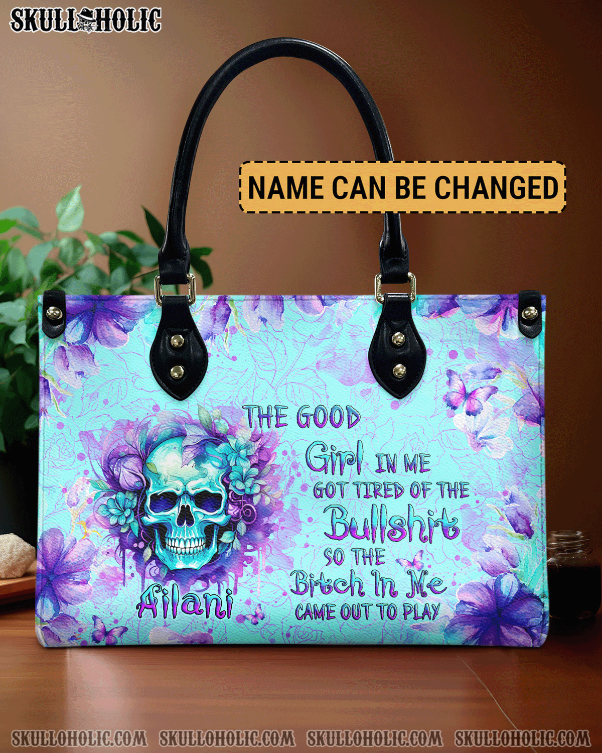 BLISSCORNERS THE GOOD GIRL IN ME LEATHER HANDBAG