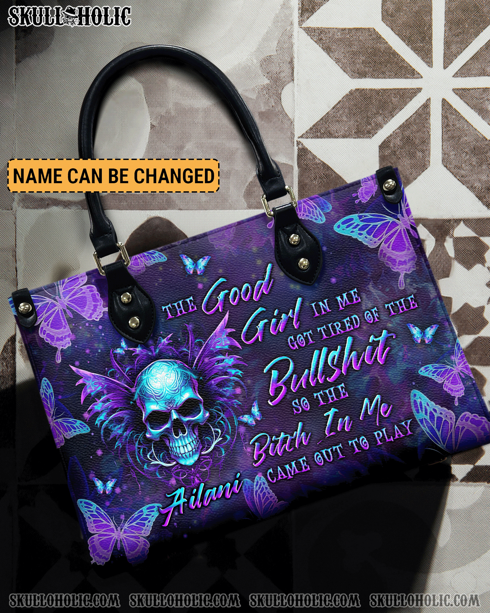 BLISSCORNERS THE GOOD GIRL IN ME LEATHER HANDBAG