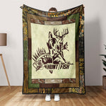 Blisscorners Hunting Fishing Camo Blanket