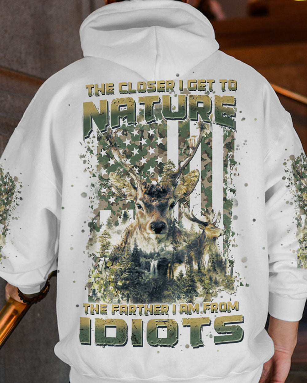 BLISSCORNERS THE CLOSER I GET TO NATURE DEER HUNTING ALL OVER PRINT