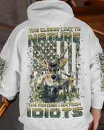 BLISSCORNERS THE CLOSER I GET TO NATURE DEER HUNTING ALL OVER PRINT
