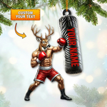 Blisscorners Personalized Scuba Diver Deer Hunting Acrylic Christmas Ornament And Keychain Custom Gift For Hunters 2D Flat