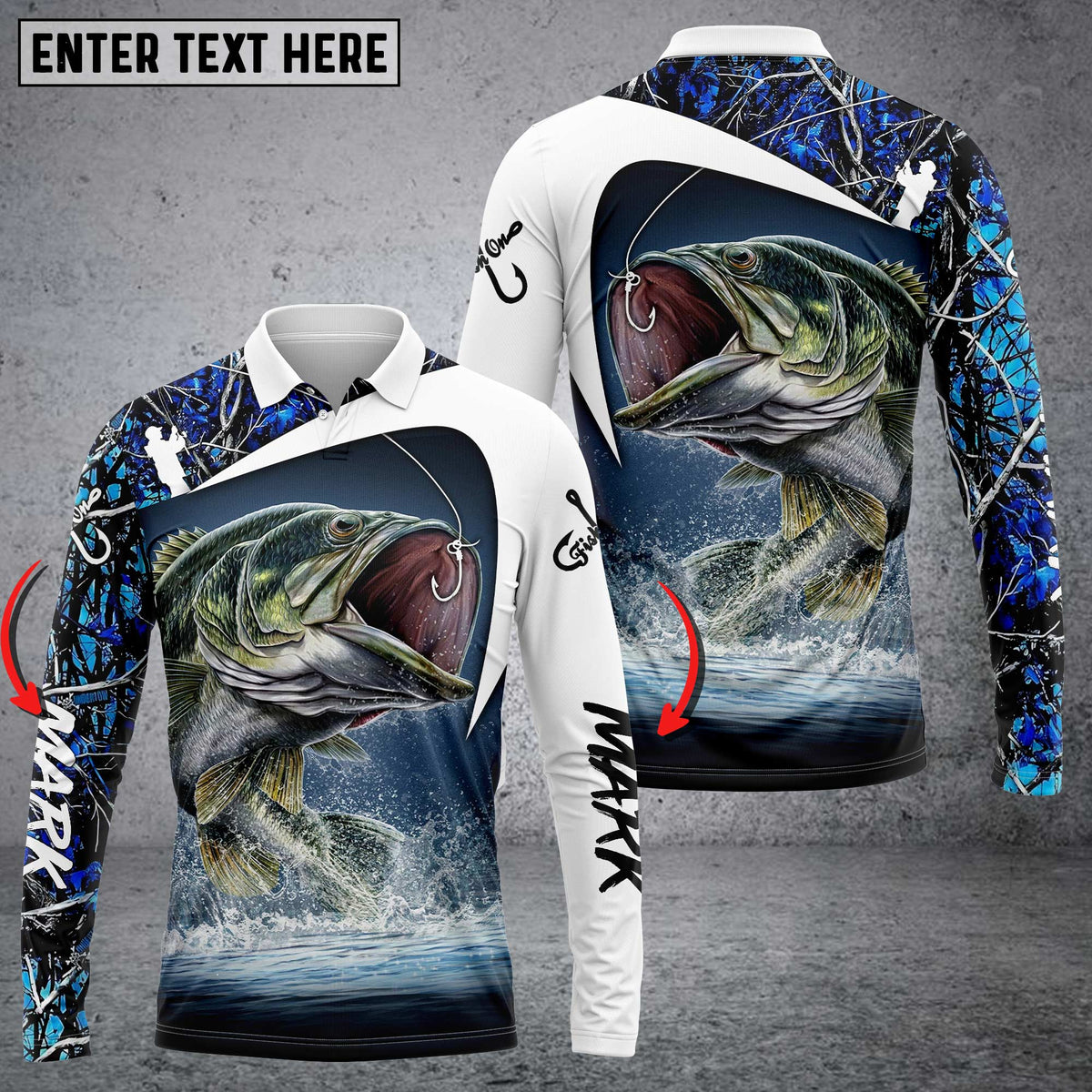 Blisscorners Largemouth Bass Fishing Customize Name 3D Shirts
