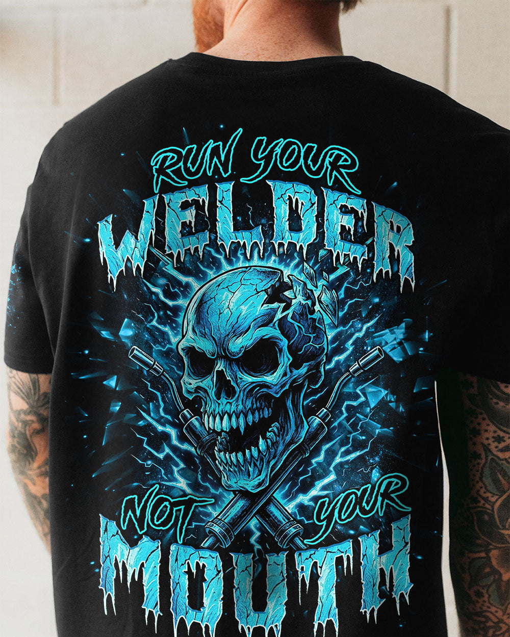 BLISSCORNERS WHEN THE HOOD DROPS WELDER SKULL ALL OVER PRINT