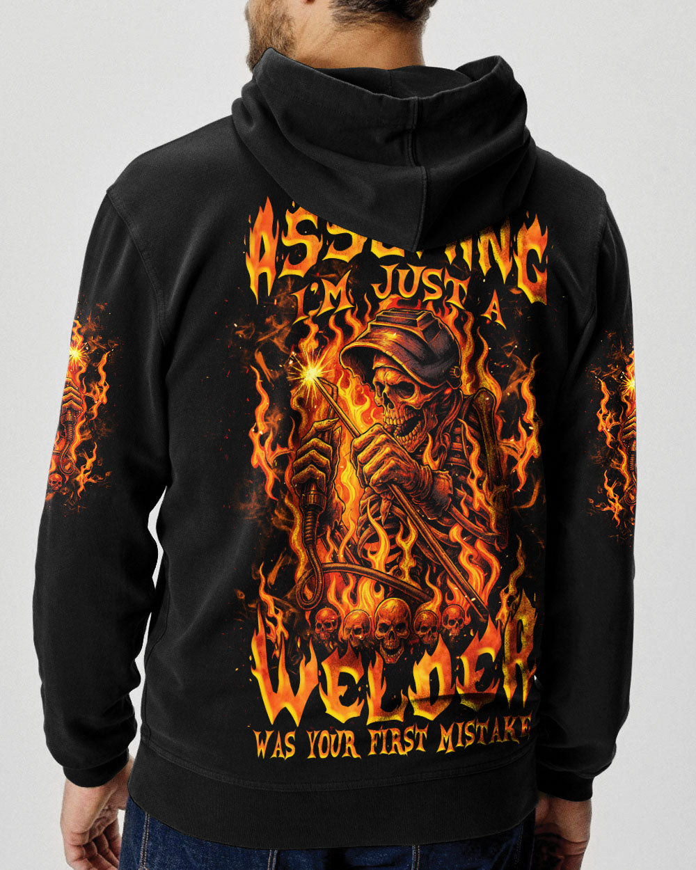 BLISSCORNERS ASSUMING I'M JUST A WELDER SKULL ALL OVER PRINT