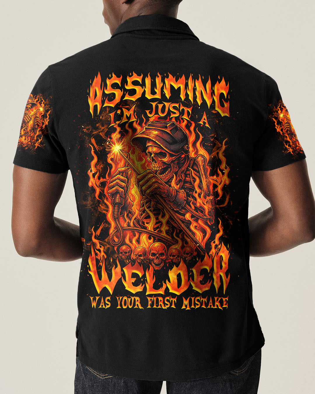 BLISSCORNERS ASSUMING I'M JUST A WELDER SKULL ALL OVER PRINT