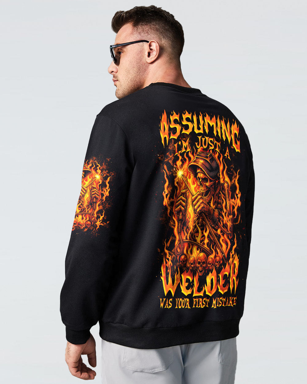 BLISSCORNERS ASSUMING I'M JUST A WELDER SKULL ALL OVER PRINT