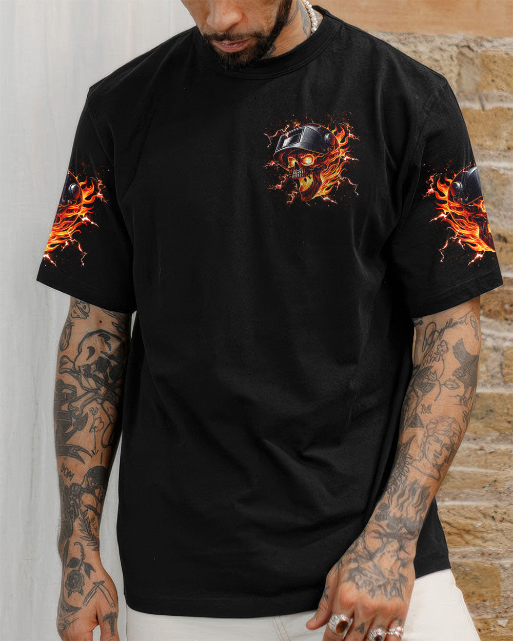 BLISSCORNERS WELDER WE THE WILLING WELDER SKULL ALL OVER PRINT