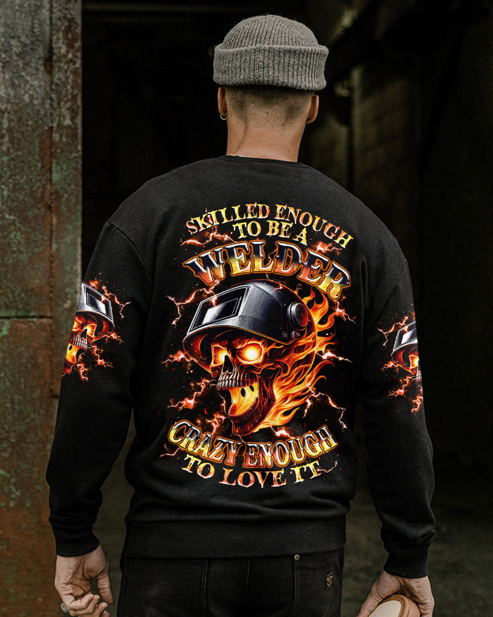 BLISSCORNERS WELDER WE THE WILLING WELDER SKULL ALL OVER PRINT
