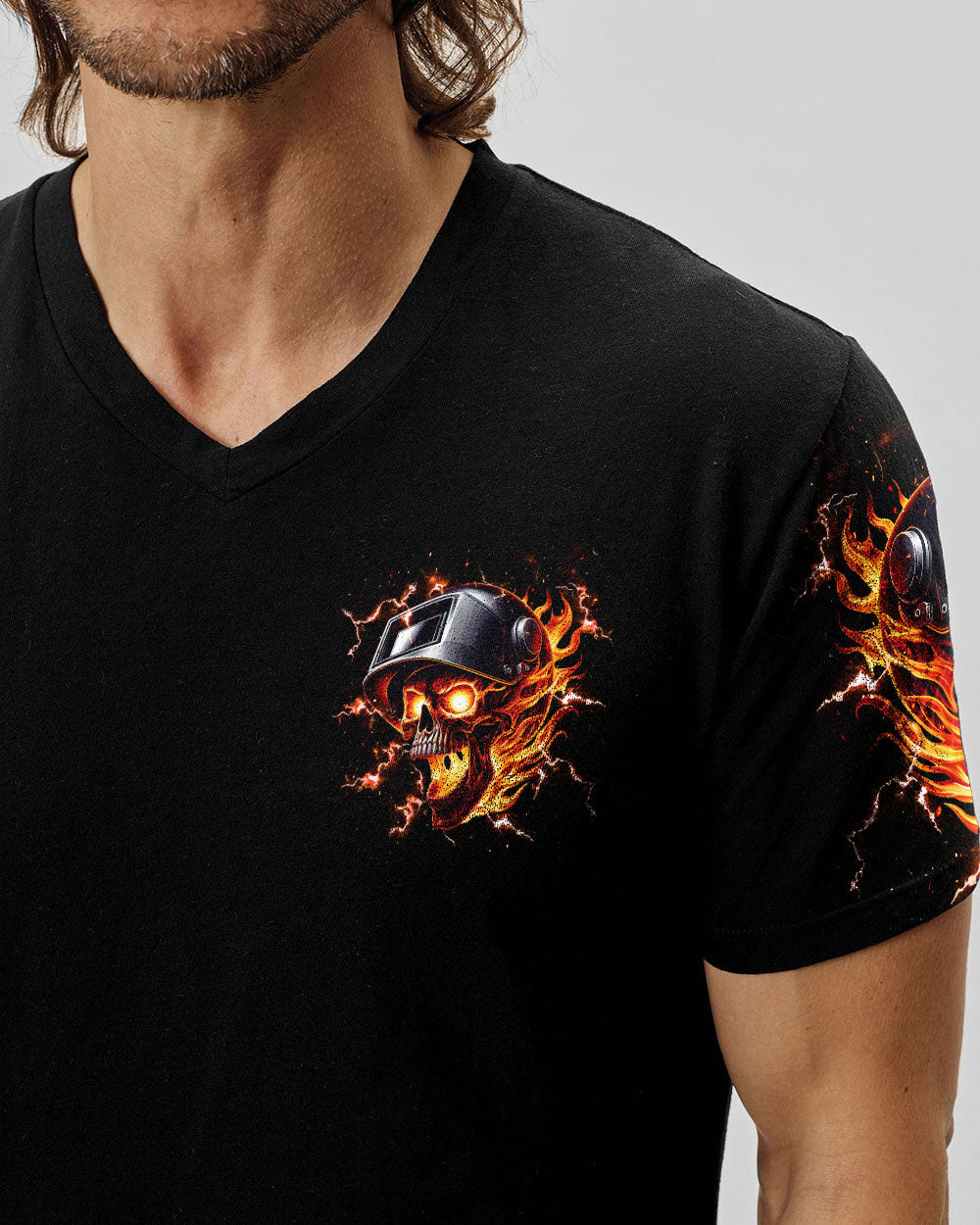 BLISSCORNERS WELDER WE THE WILLING WELDER SKULL ALL OVER PRINT