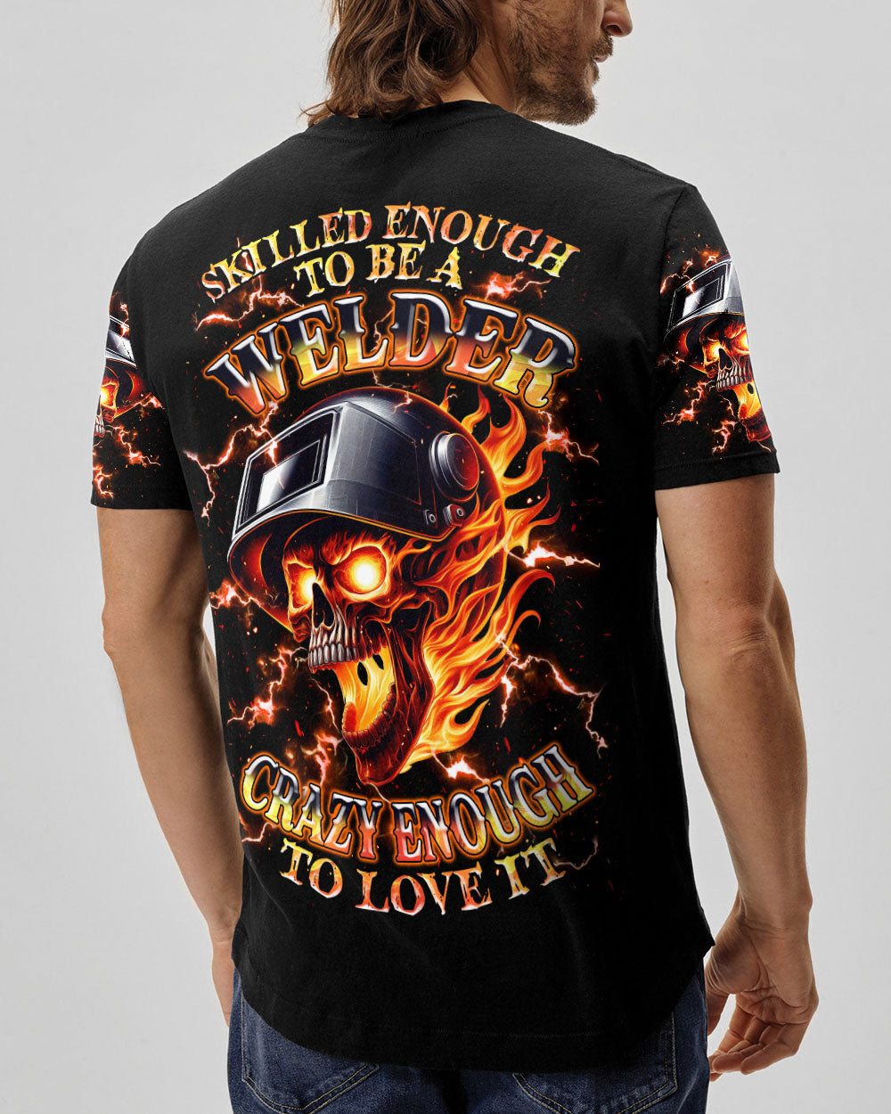 BLISSCORNERS WELDER WE THE WILLING WELDER SKULL ALL OVER PRINT