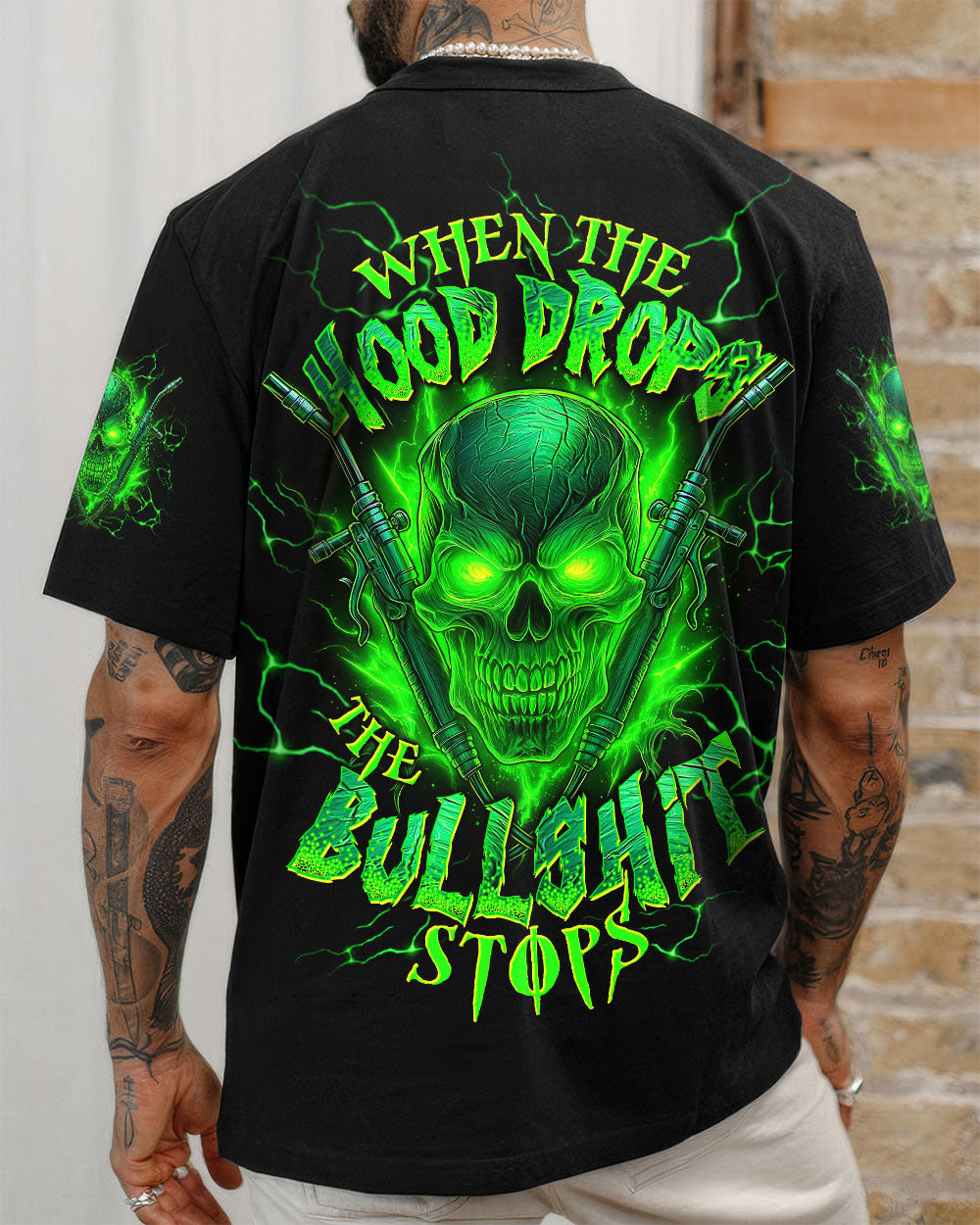 BLISSCORNERS MY THOUGHT ARE DIRTY BUT MY WELDS SKULL ALL OVER PRINT