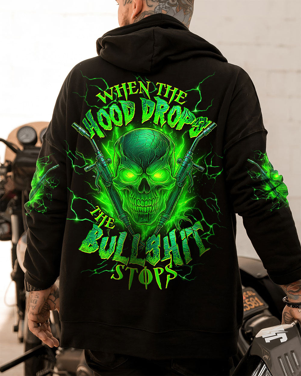 BLISSCORNERS MY THOUGHT ARE DIRTY BUT MY WELDS SKULL ALL OVER PRINT