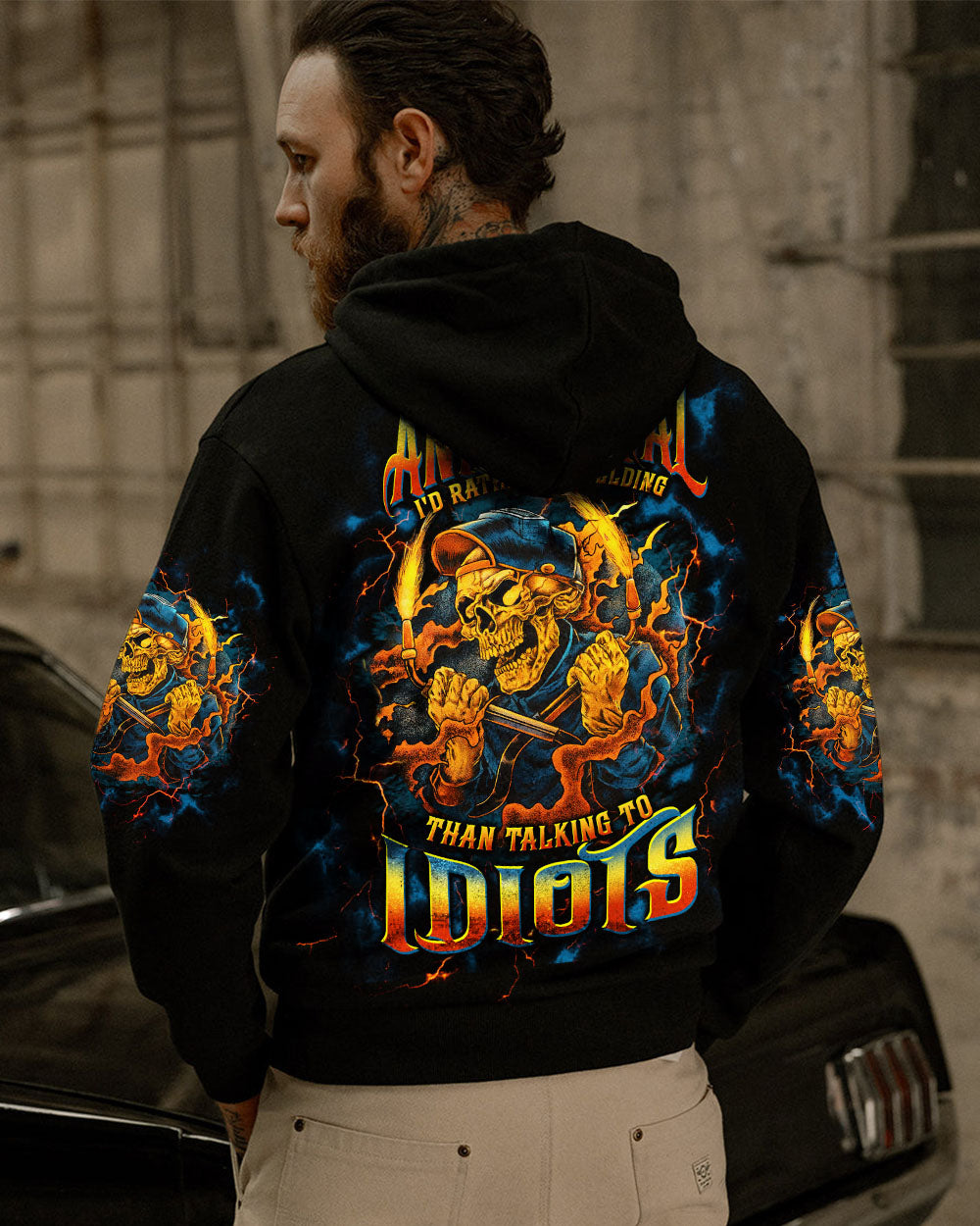 BLISSCORNERS ASSUMING I'M JUST A WELDER SKULL ALL OVER PRINT