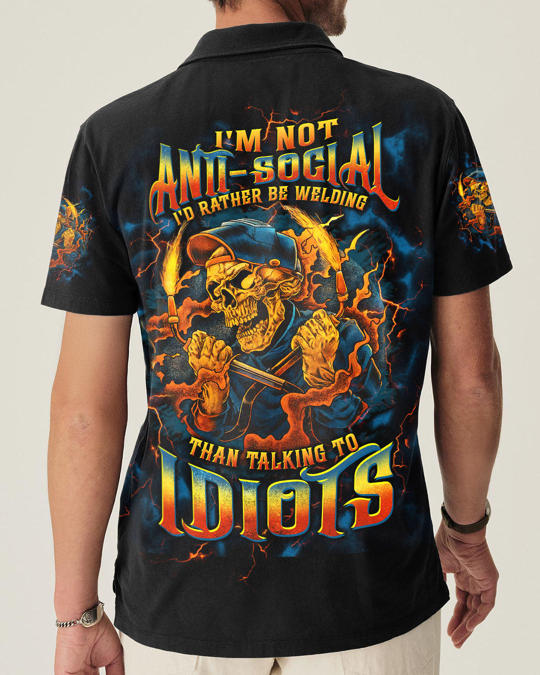 BLISSCORNERS ASSUMING I'M JUST A WELDER SKULL ALL OVER PRINT
