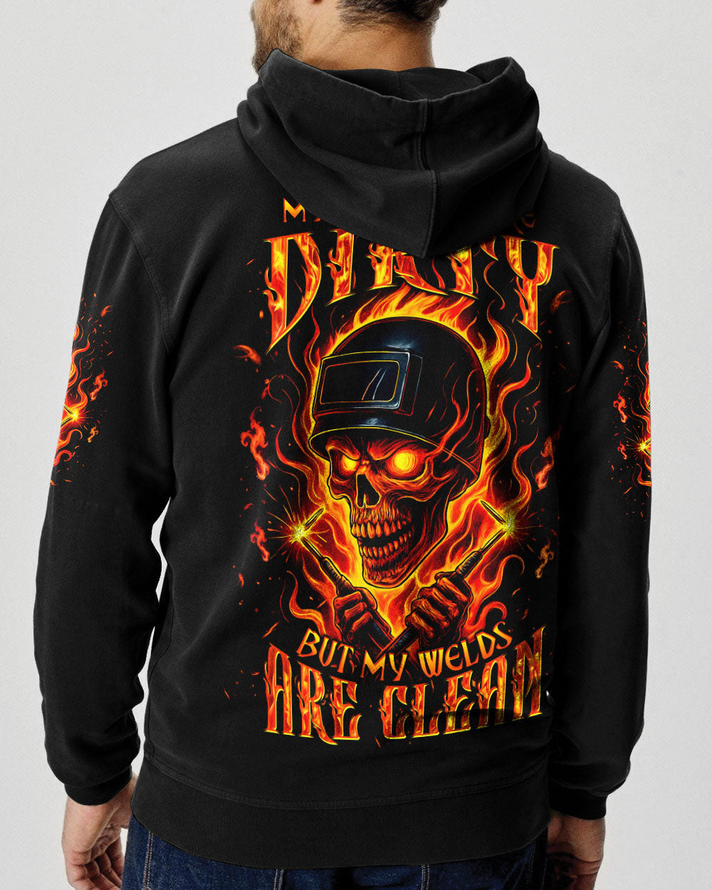 BLISSCORNERS MOVE OVER BOYS WELDER SKULL ALL OVER PRINT