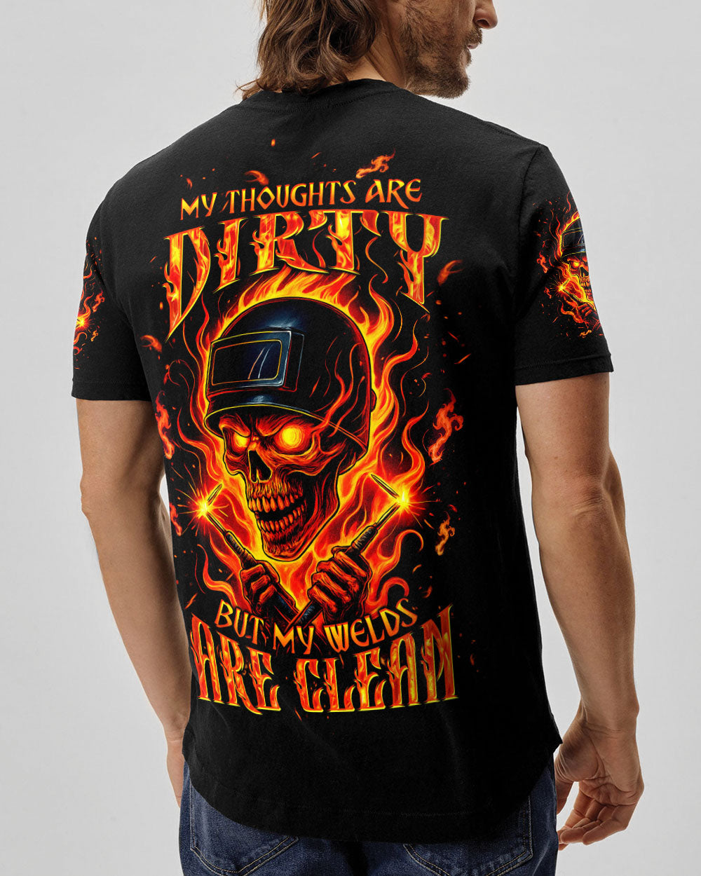 BLISSCORNERS MOVE OVER BOYS WELDER SKULL ALL OVER PRINT