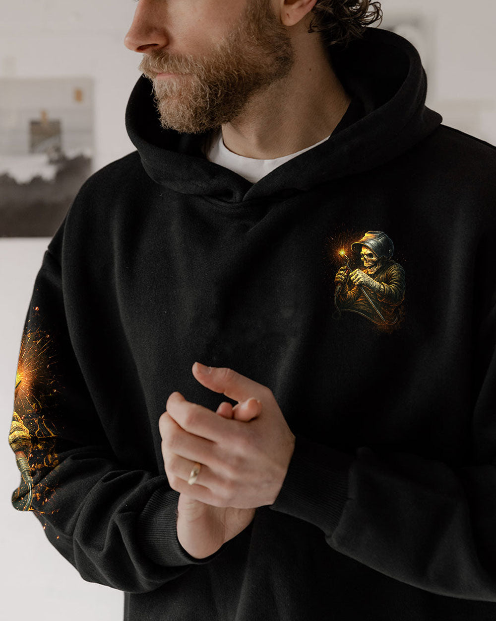 BLISSCORNERS MASTER OF FIRE WELDER SKULL ALL OVER PRINT