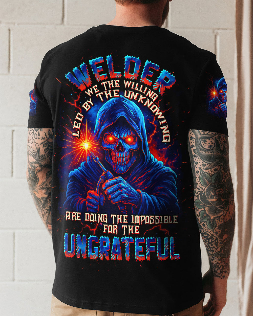 BLISSCORNERS MESS WITH A WELDER SKULL ALL OVER PRINT
