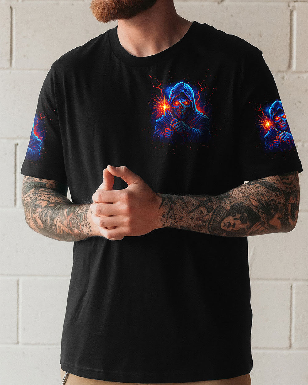 BLISSCORNERS MESS WITH A WELDER SKULL ALL OVER PRINT