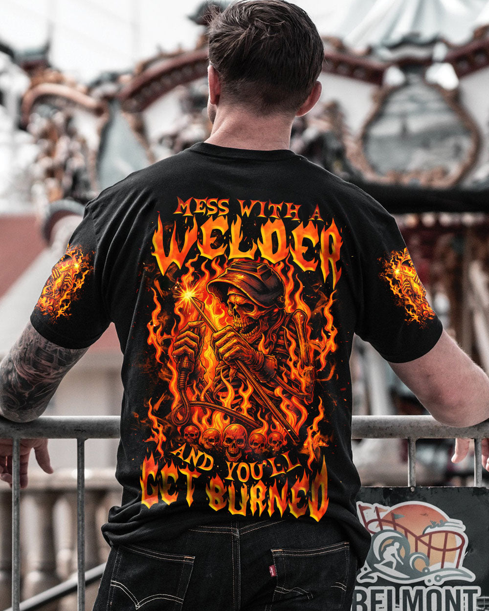 BLISSCORNERS ASSUMING I'M JUST A WELDER SKULL ALL OVER PRINT