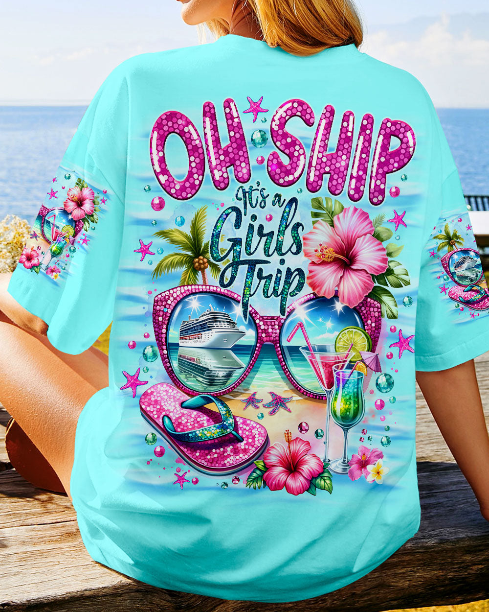 BLISSCORNERS OH SHIP IT'S A GIRLS TRIP CRUISE ALL OVER PRINT