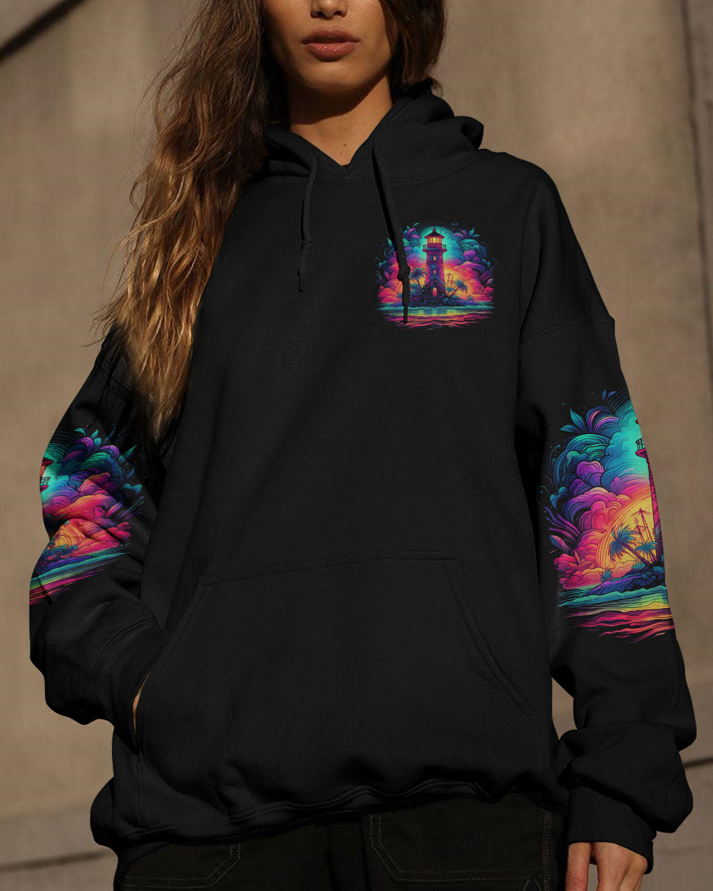 BLISSCORNERS SMELL THE SEA AND FEEL THE SKY LIGHT HOUSE ALL OVER PRINT