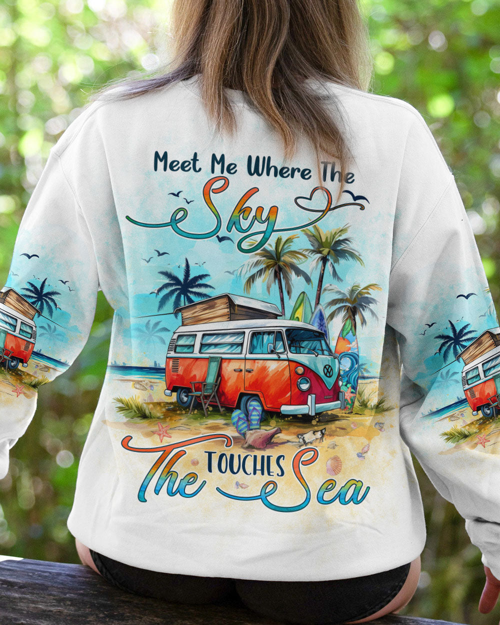 BLISSCORNERS MEET ME WHERE THE SKY TOUCHES THE SEA ALL OVER PRINT