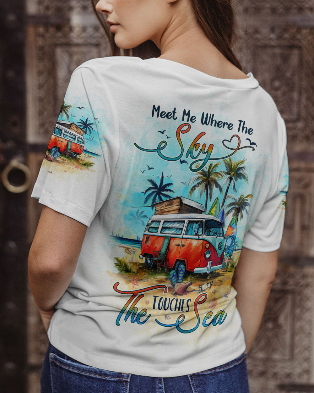BLISSCORNERS MEET ME WHERE THE SKY TOUCHES THE SEA ALL OVER PRINT