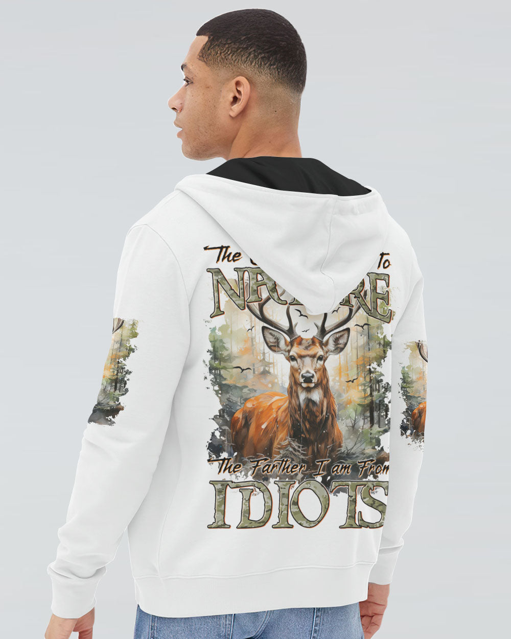 BLISSCORNERS THE CLOSER I GET TO NATURE DEER ALL OVER PRINT