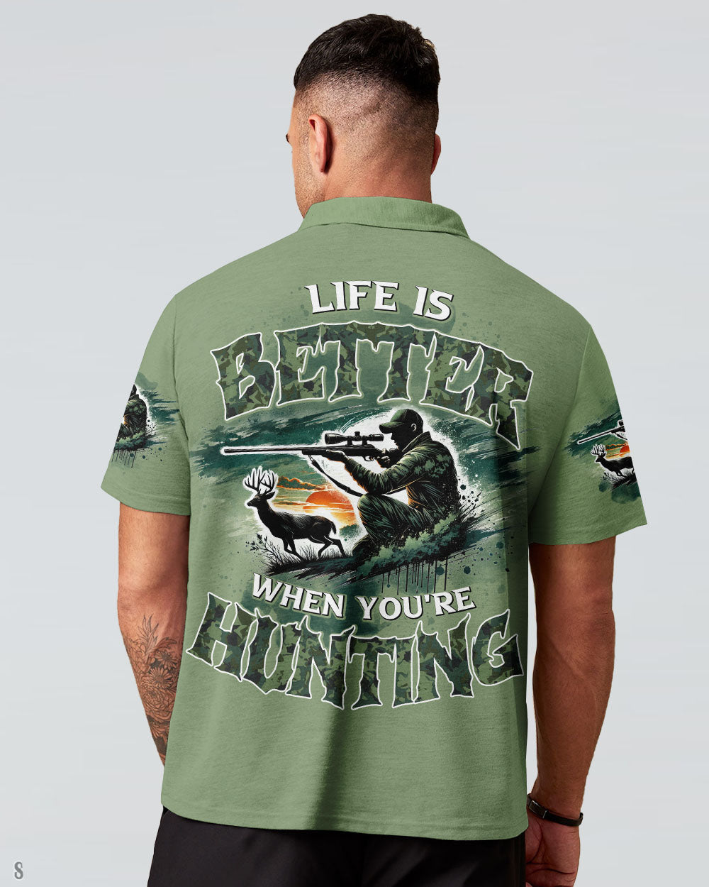 BLISSCORNERS LIFE IS BETTER WHEN YOU'RE HUNTING ALL OVER PRINT